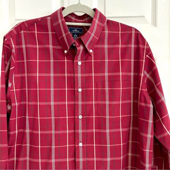 Dockers' Men's Long Sleeve Button Up Red Plaid Dress Shirt Sz L 16-16.5 Classic - Picture 4 of 12